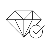 diamond checkmark icon